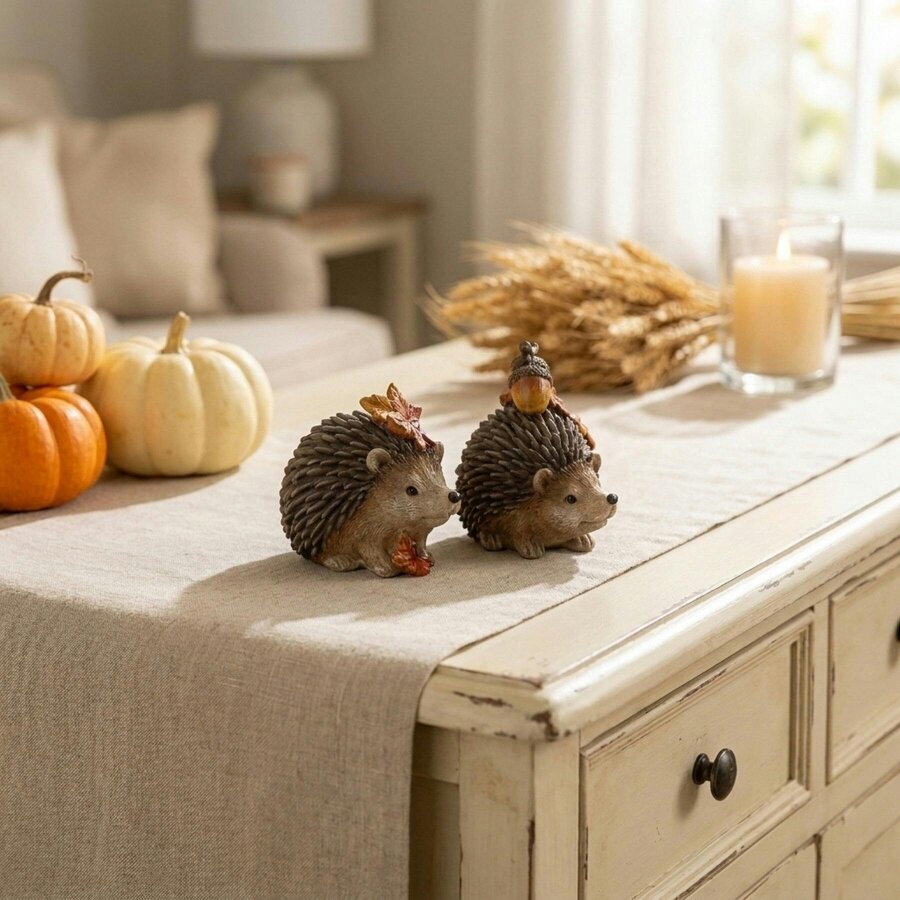 Garden Greatness Decorative Resin Harvest Hedgehog Ornament