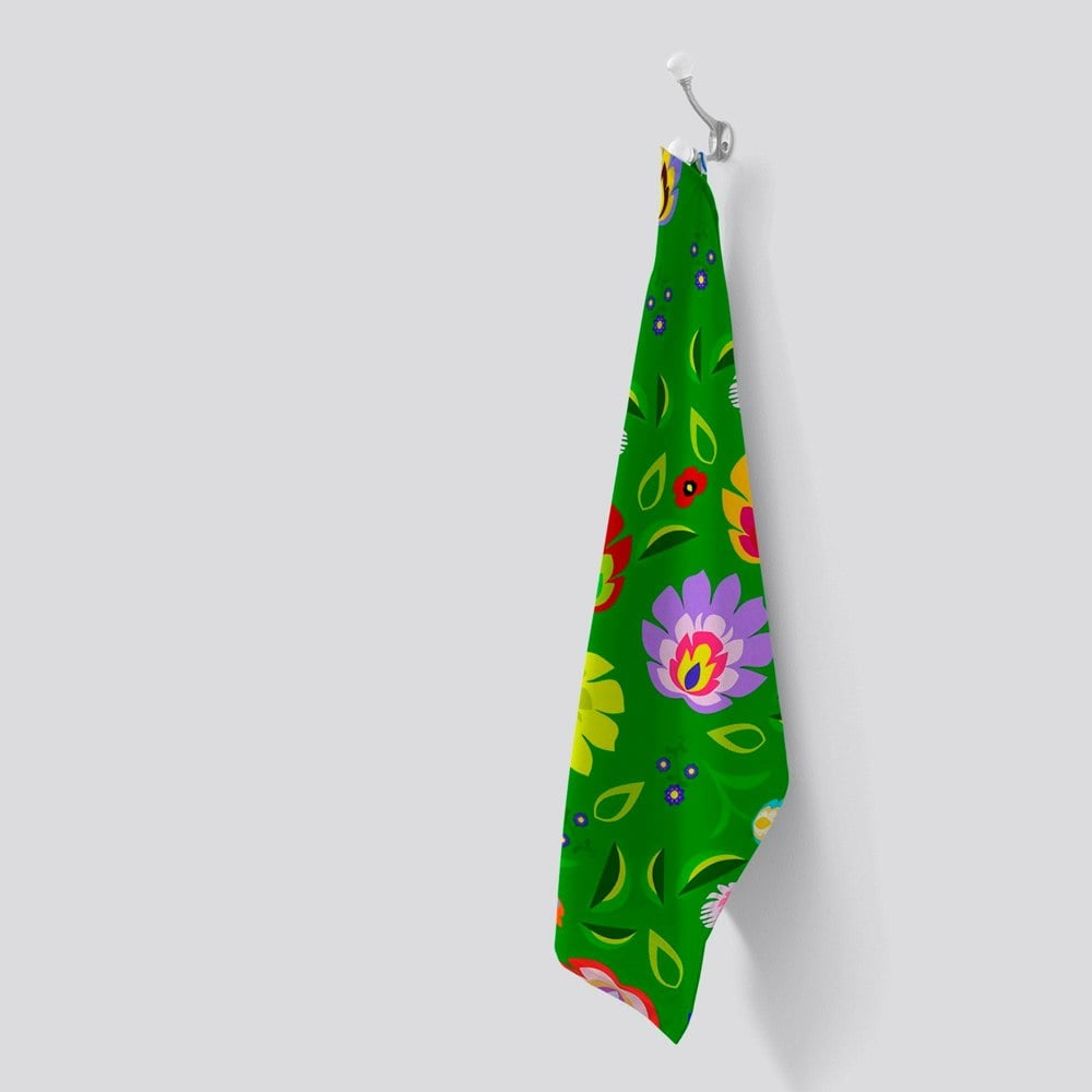 Warren Reed Polish Folk Floral Tea Towel