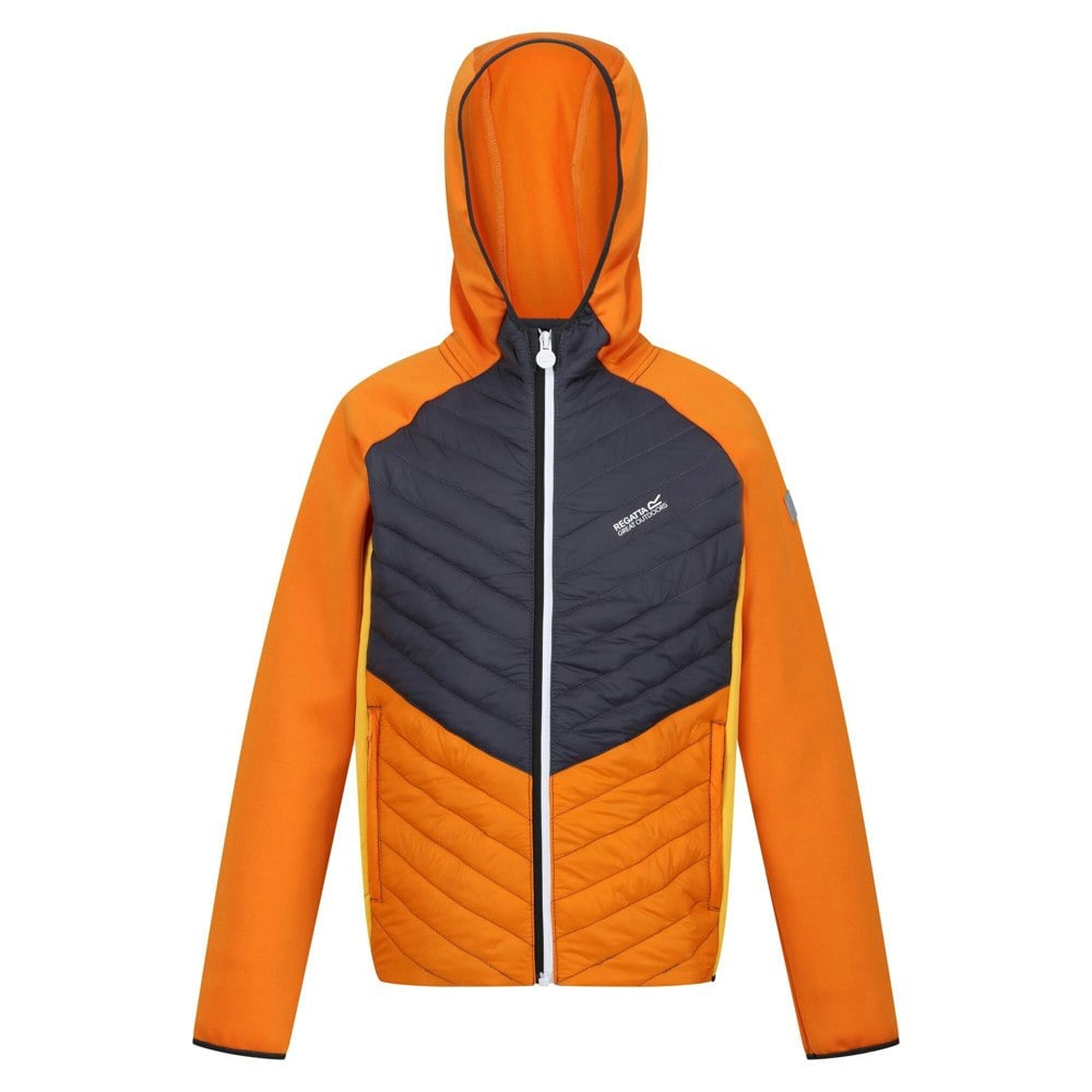 Regatta Childrens/Kids Kielder Hybrid VII Padded Jacket - Orange Pepper/Seal Grey