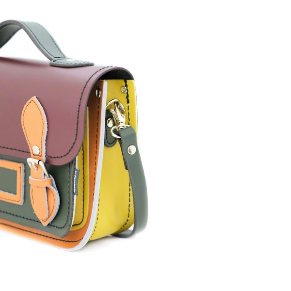 Zatchels Leather Midi Satchel - Autumnal Kaleidoscope