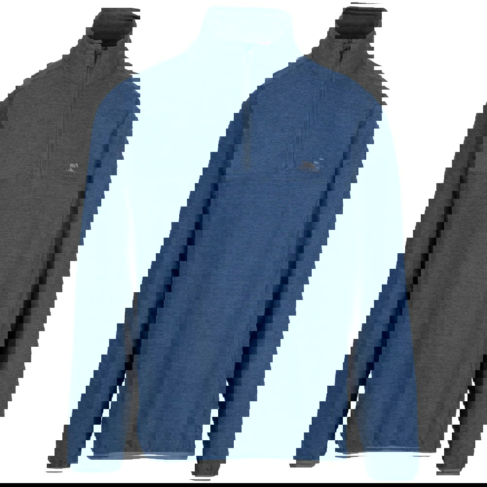 Trespass Mens Mindel Fleece Top - Blue Melange