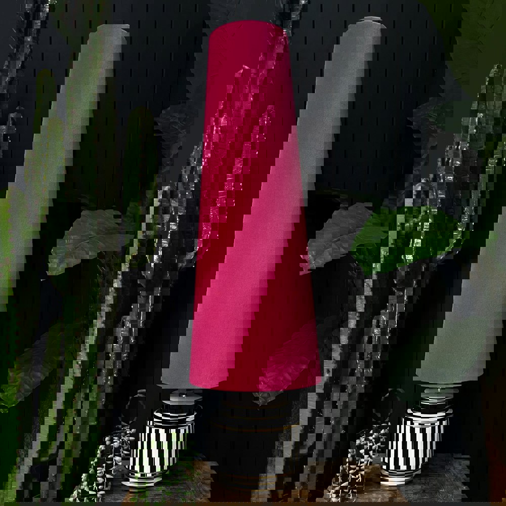 Love Frankie raspberry velvet cone lampshade