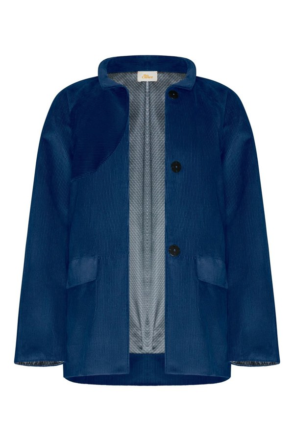 Bo Carter Orri Oversized Corduroy Jacket - Blue