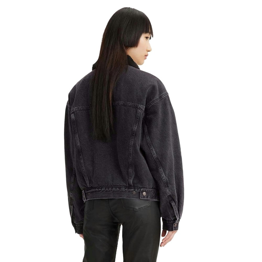 Levis Womens/Ladies 90´s Sherpa Trucker Jacket - Black