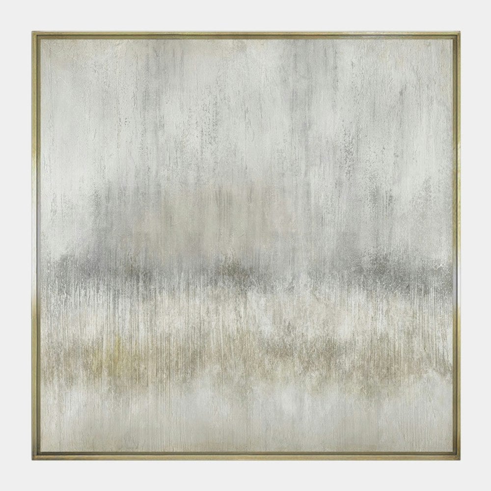 Bisoir by Quintessa Art – Contemporary luxury wall art featuring a neutral palette with gold leaf accents, perfect for high-end home decor and modern interior design.