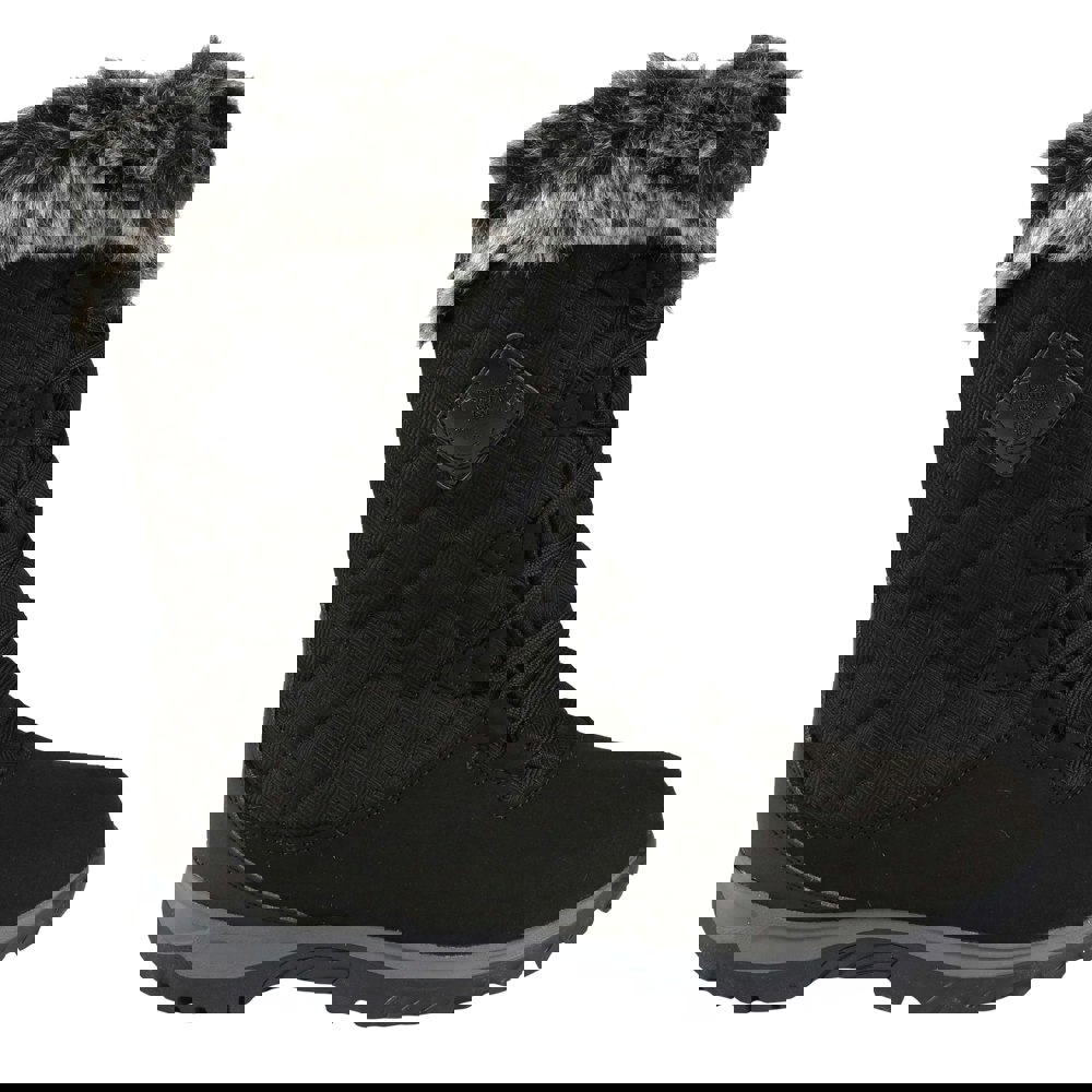Regatta Great Outdoors Women's Newley Faux Fur Trim Thermo Boots - Black/Briar Grey