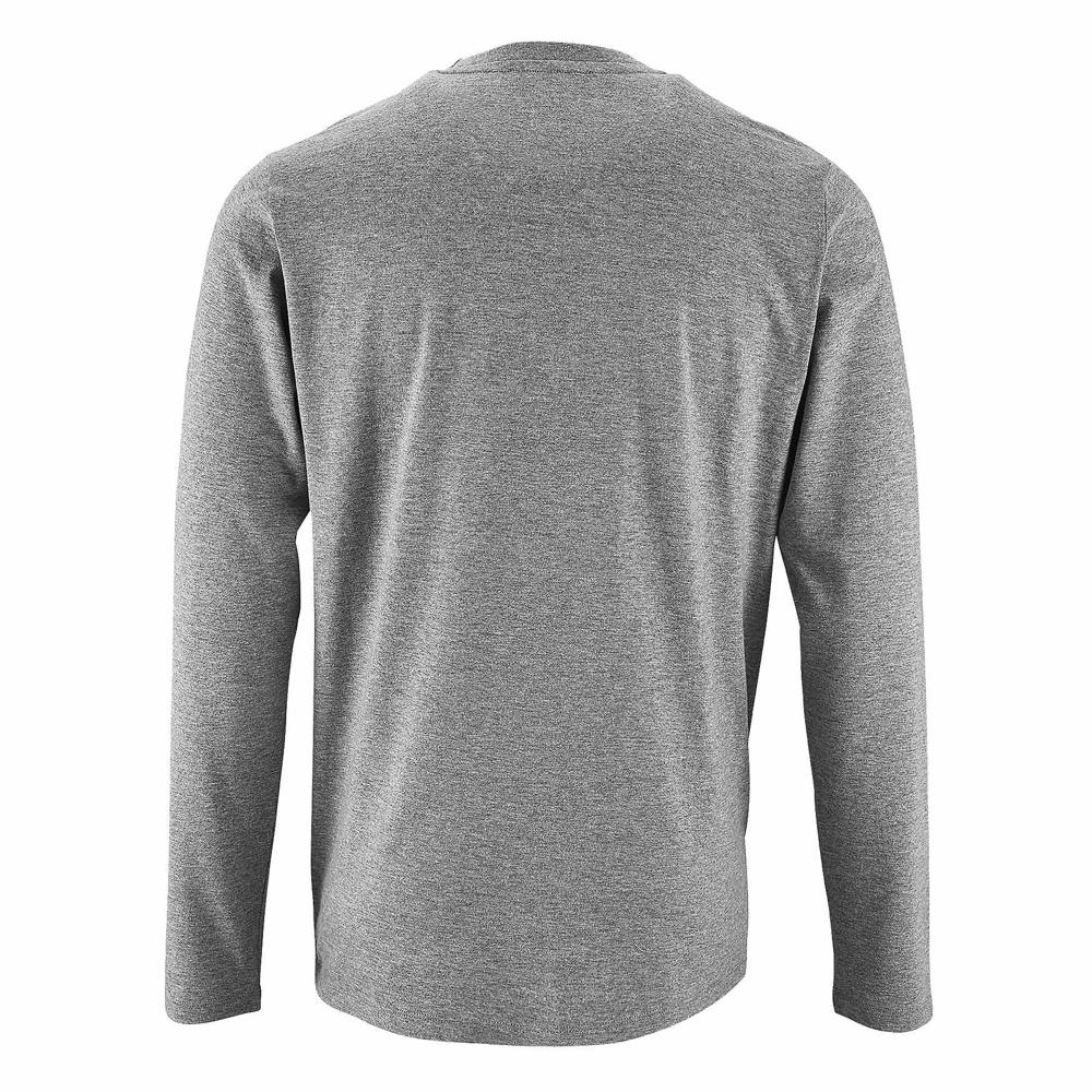 SOLS Mens Imperial Long Sleeve T-Shirt - Grey Marl