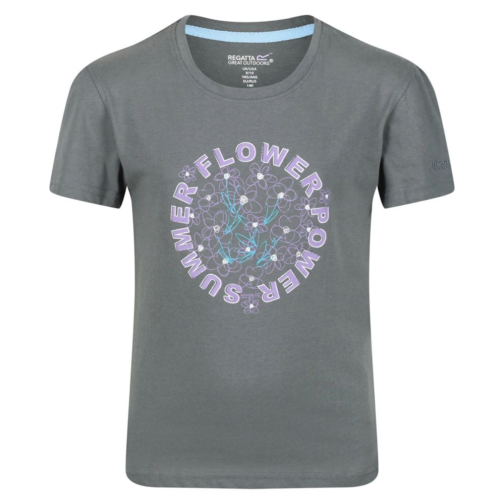 Regatta Kids Bosley V Flower T-Shirt - Balsam Green