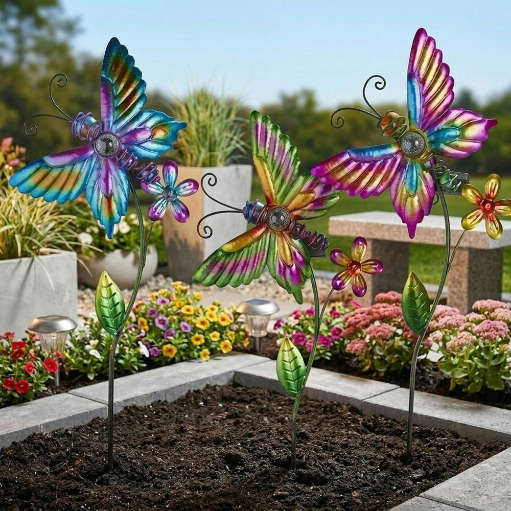 Garden Greatness Solar Butterfly Garden Stake Light