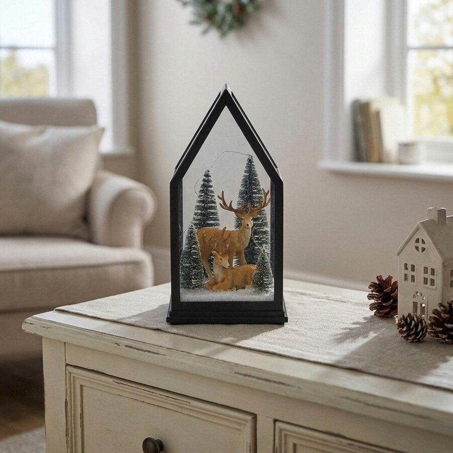 Garden Greatness Serene Woodland Scene LED Deer Lantern