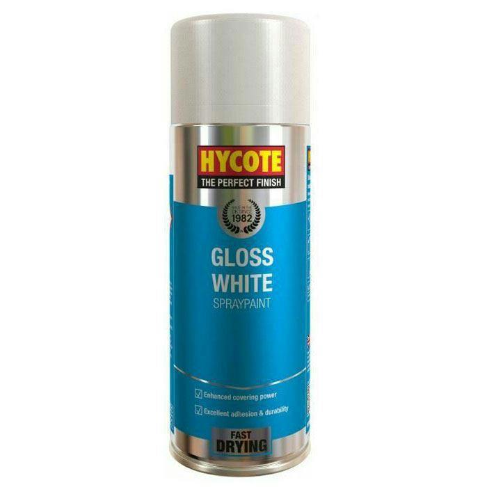 Hycote 6X Hycote Gloss White Spray Paint 400ml