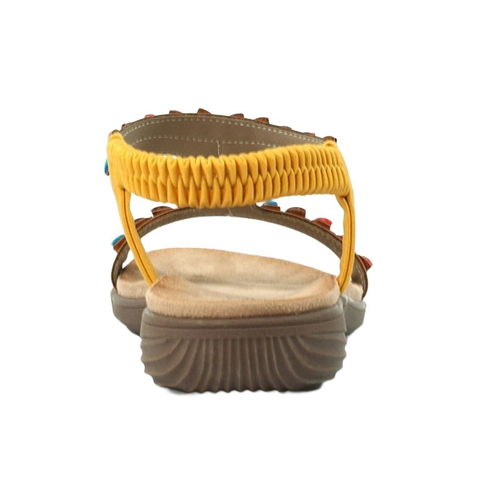 Lunar Womens Ravello Sandals - Mustard Yellow