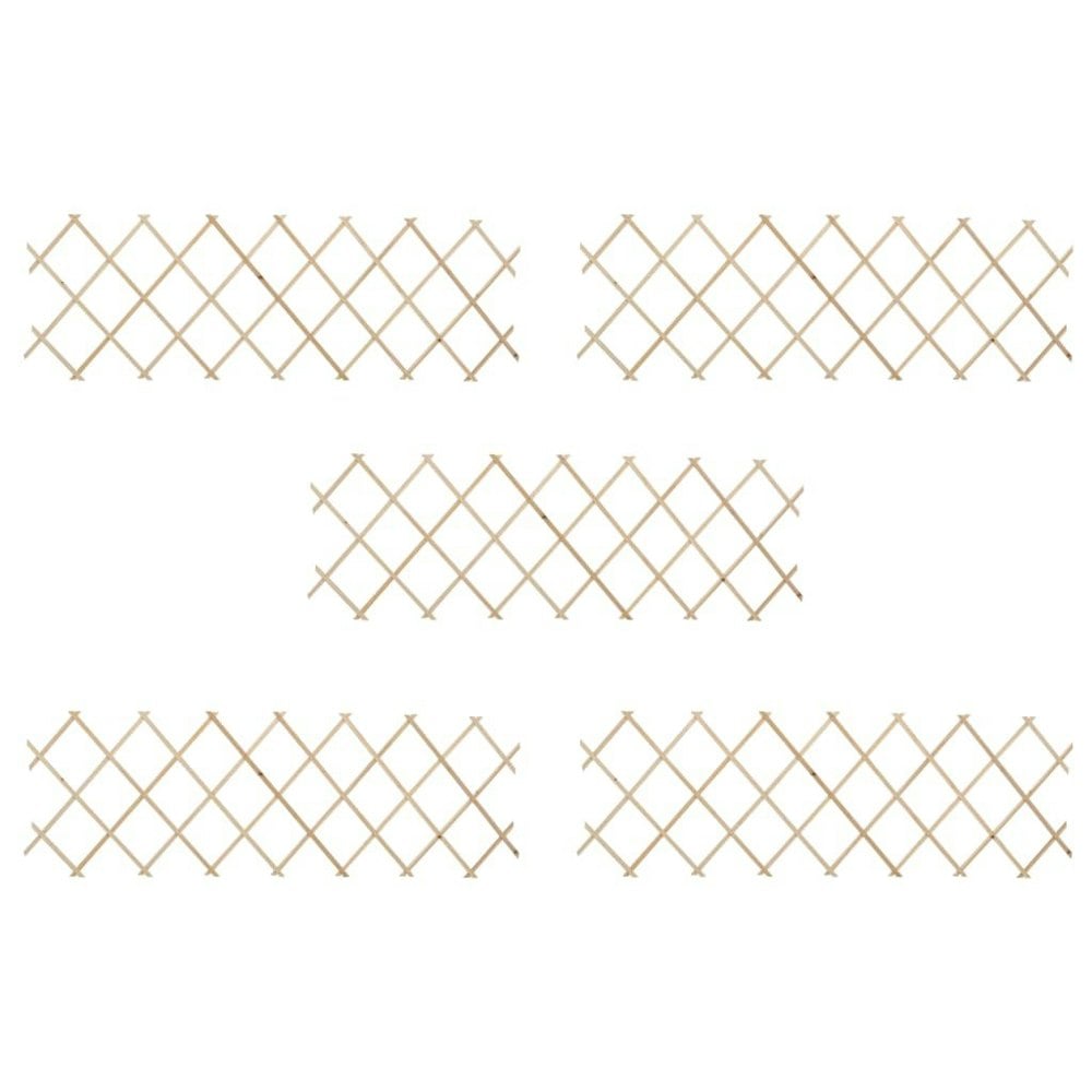 Berkfield Trellis Fences 5 pcs Firwood 180x60 cm