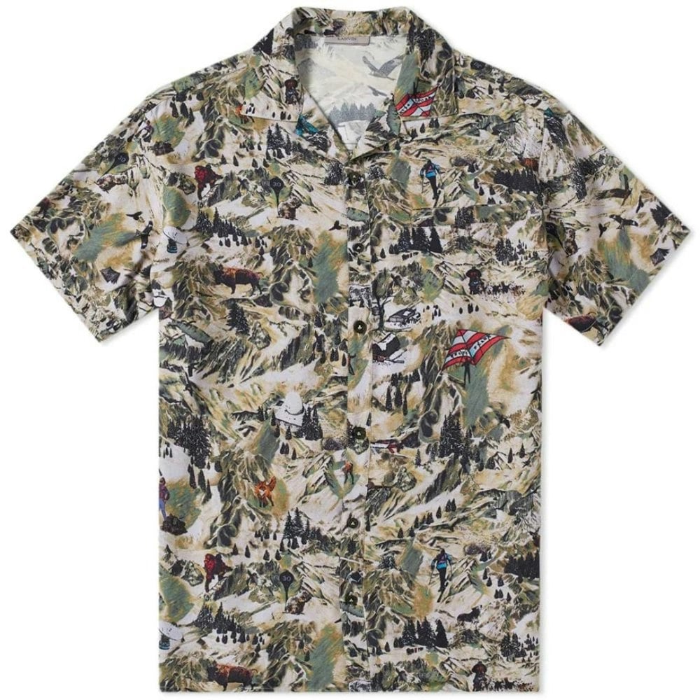 Lanvin Alpine Print Shirt - Khaki Green