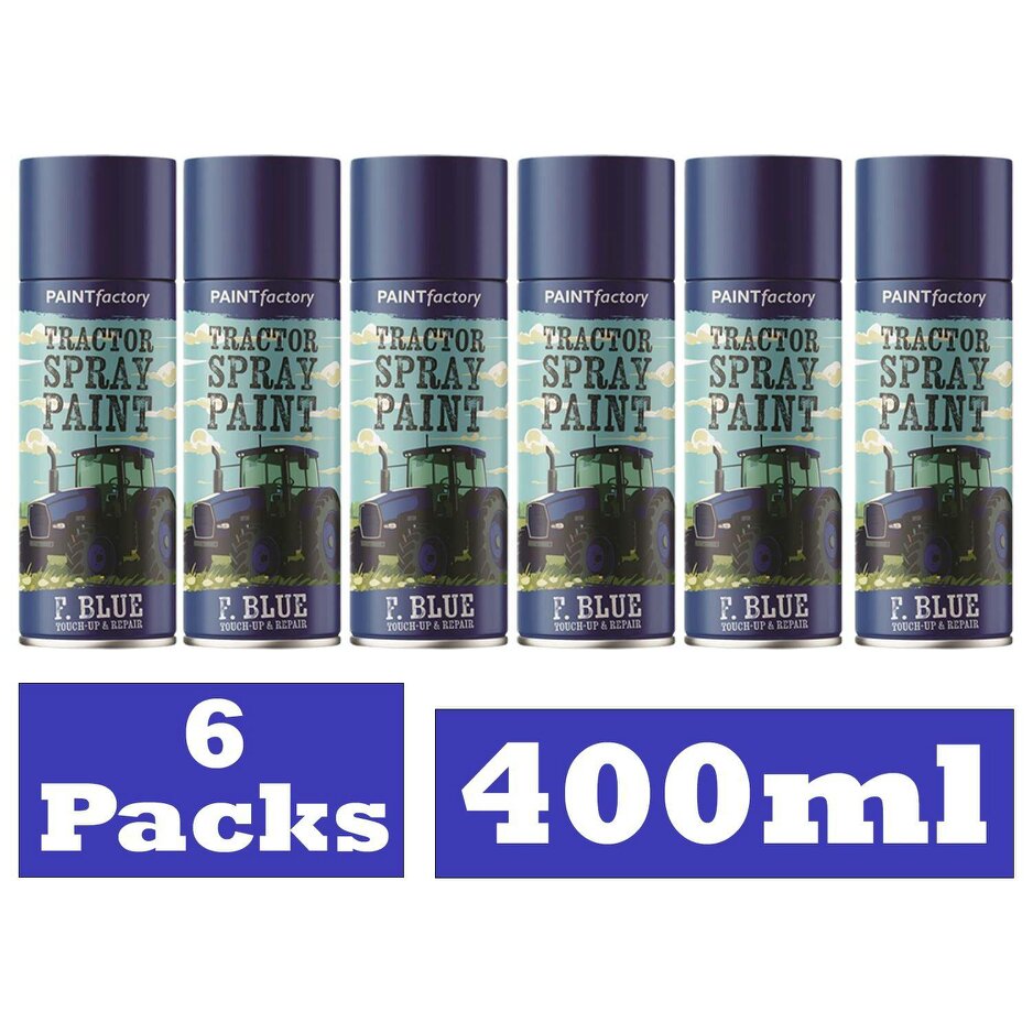 Paint Factory 6X - Tractor Spray Paint Ford Blue 400ml
