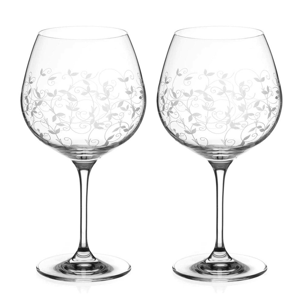 Diamante Floral Collection Gin Glasses - Set of 2