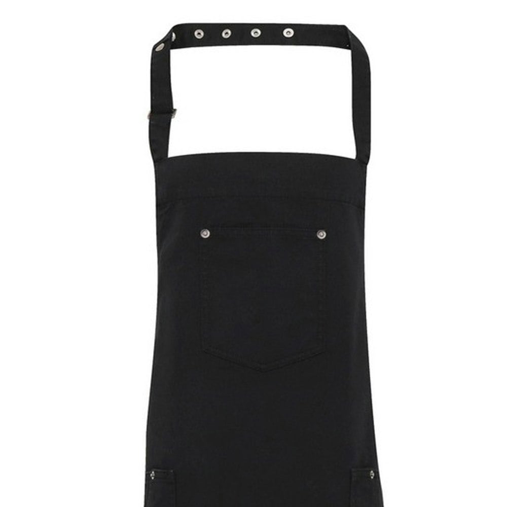 Premier Unisex Adult Twill Chino Full Apron - Black