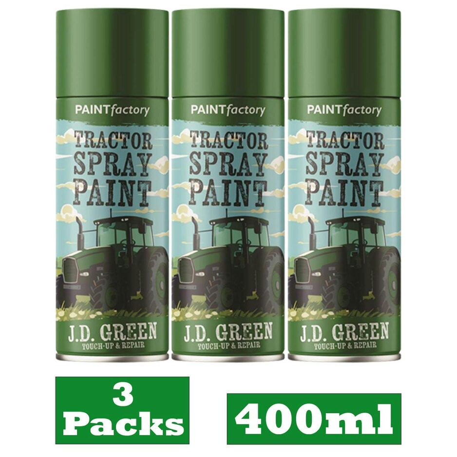 Paint Factory 3X - Tractor Spray Paint John Deere Green 400ml