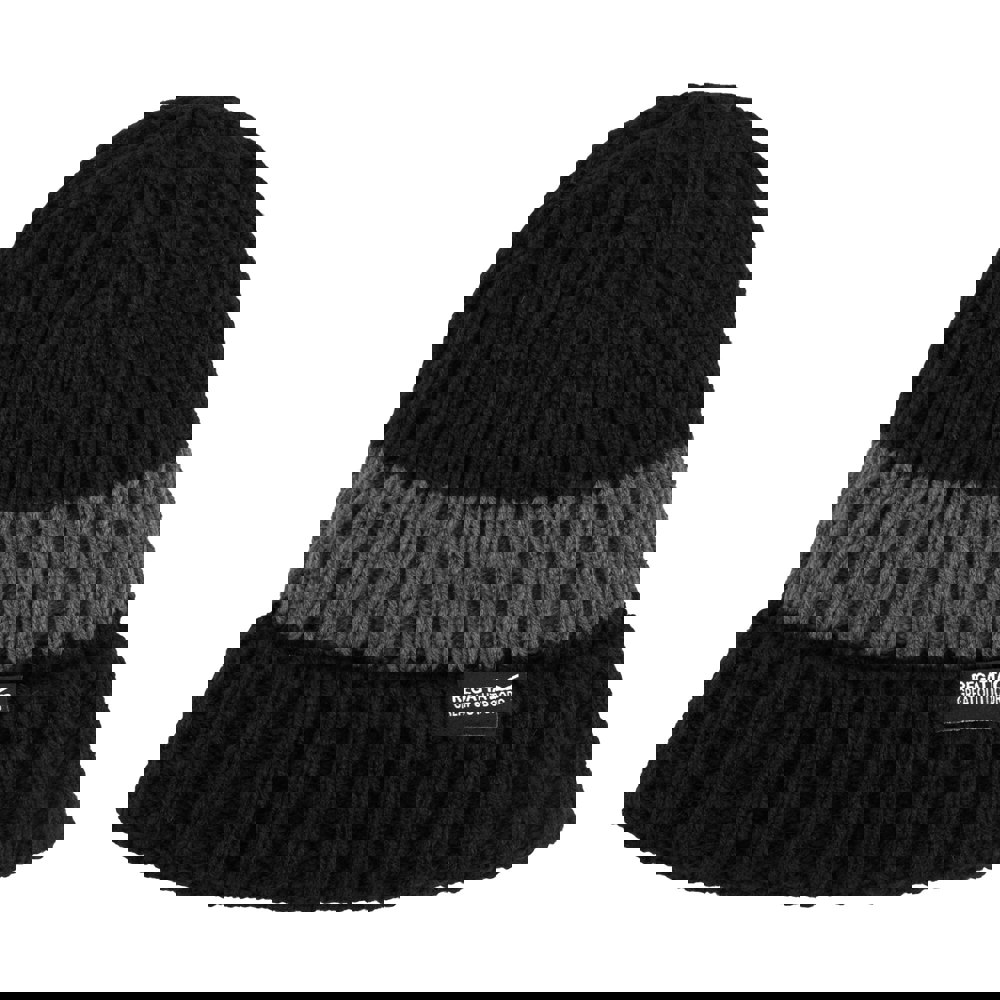 Regatta Mens Davion V Beanie - Black/Dark Grey