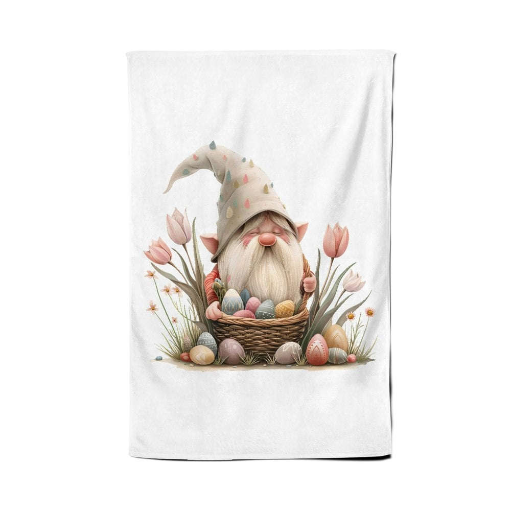 Warren Reed Easter Gnome Basket Tea Towel