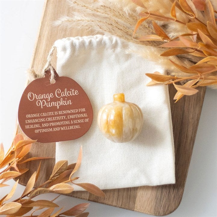Serano Pumpkin Shaped Orange Calcite Crystal