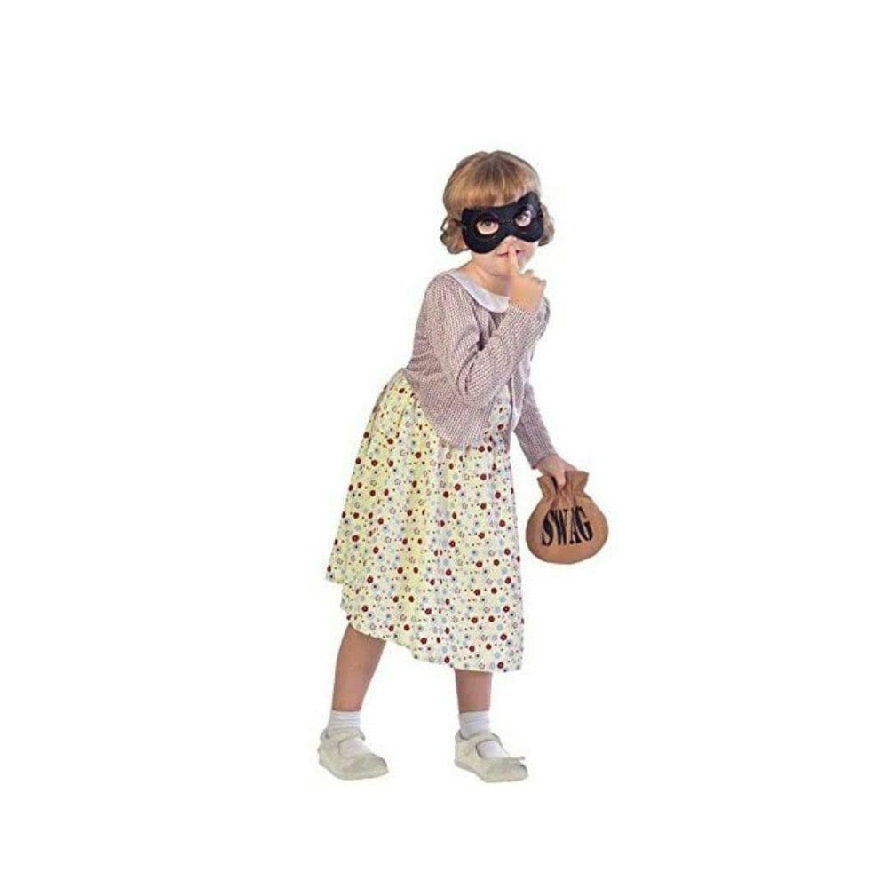 Amscan Gangster Granny Child Costume Age 7-8 Years Includes Dress, Eye Mask and Fake Spectacle