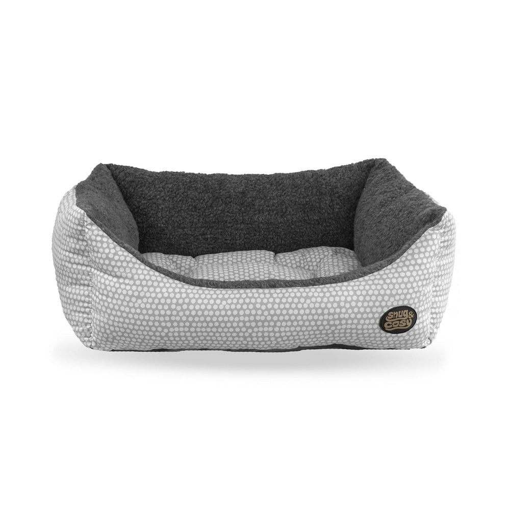 Snug and Cosy Pets Polka Dot Bed Grey