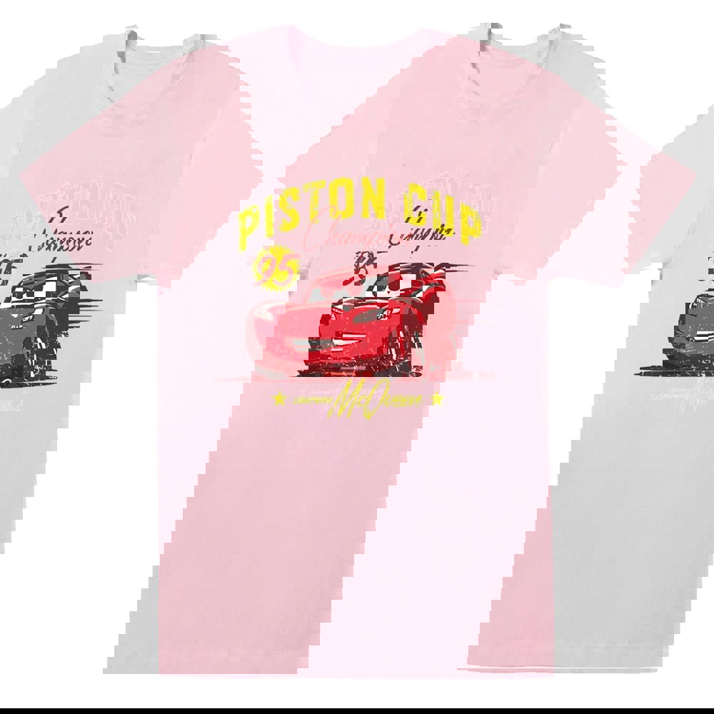 Disney Boys Cars Piston Cup Champion T-Shirt - Baby Pink