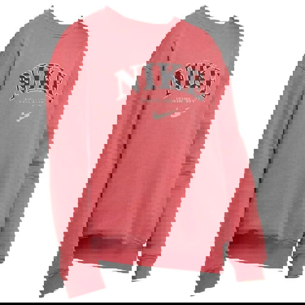 Nike Logo Youth Crewneck Pink Sweatshirt S