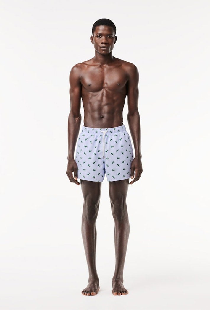 Lacoste Men's Crocodile Print Swim Shorts