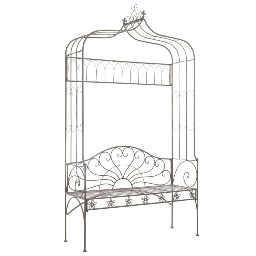 Berkfield Garden Bench 122 cm Iron Antique Brown