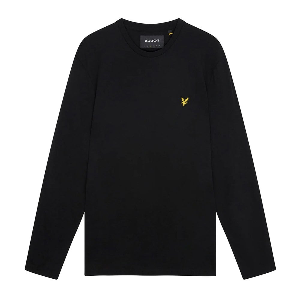 Lyle & Scott Mens Plain Long-Sleeved T-Shirt - Jet Black