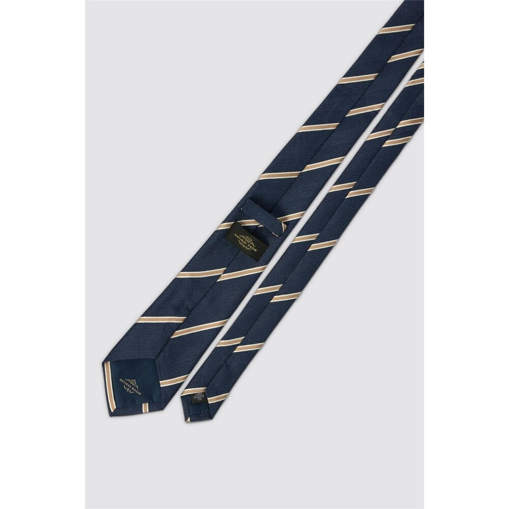 Antique Rogue Navy Textured Stripe Tie