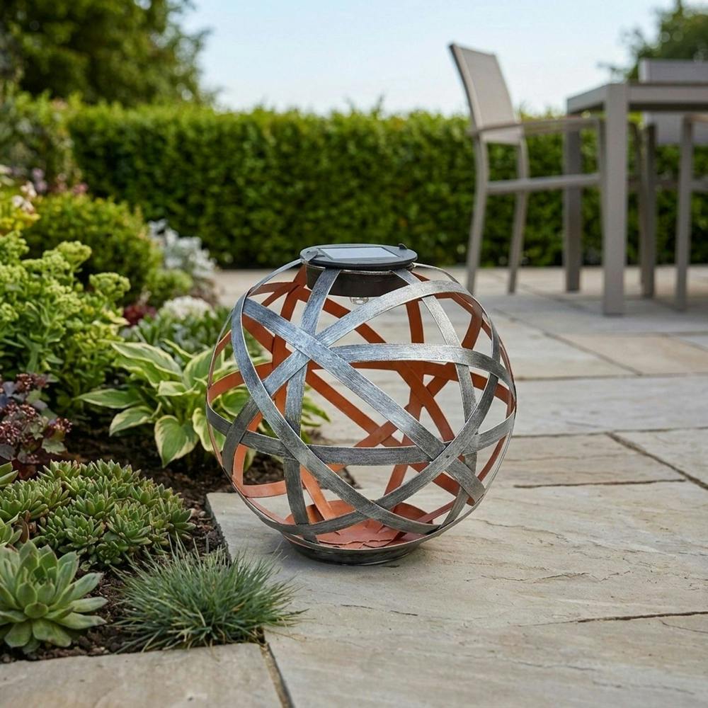 Garden Greatness Lattice Solar Sphere Garden Light