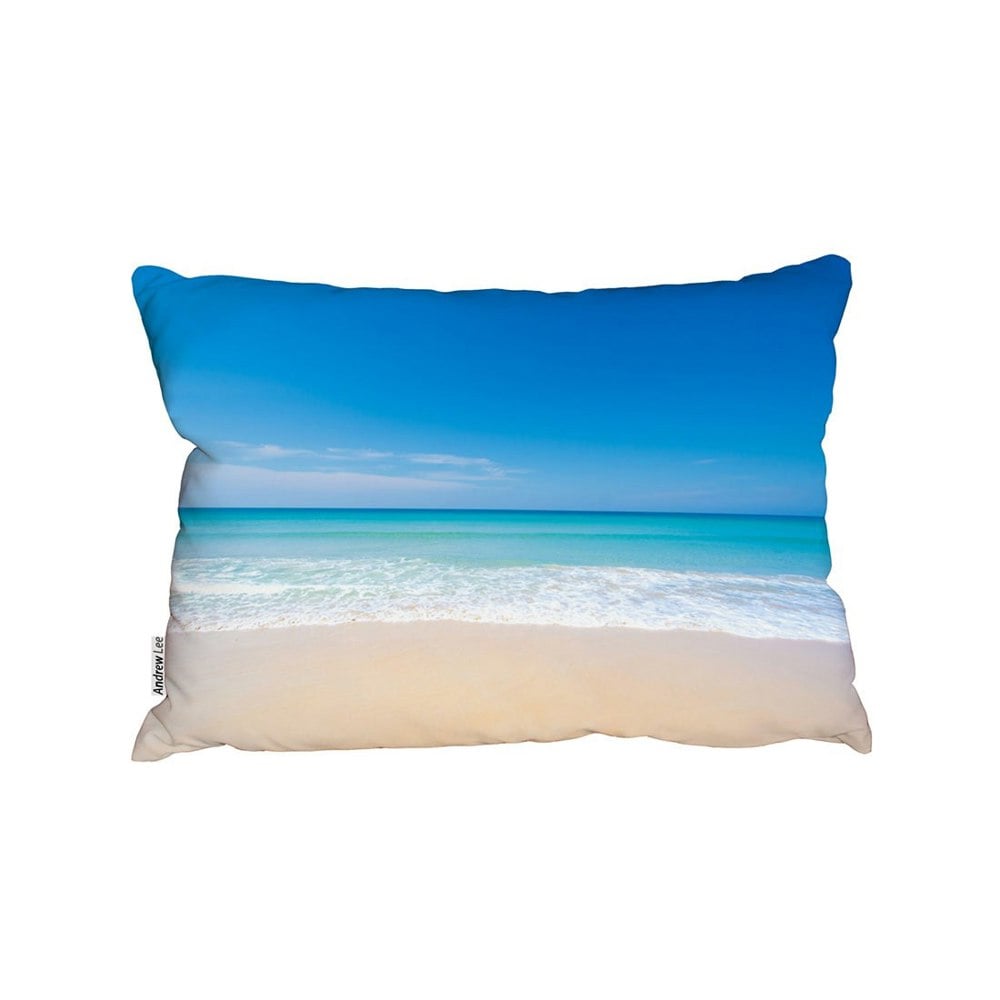 Benjamin Tate Design Nature Landscape View Of Beautiful Tropical Beach And Sea In Sunny Day (Outdoor Cushion)