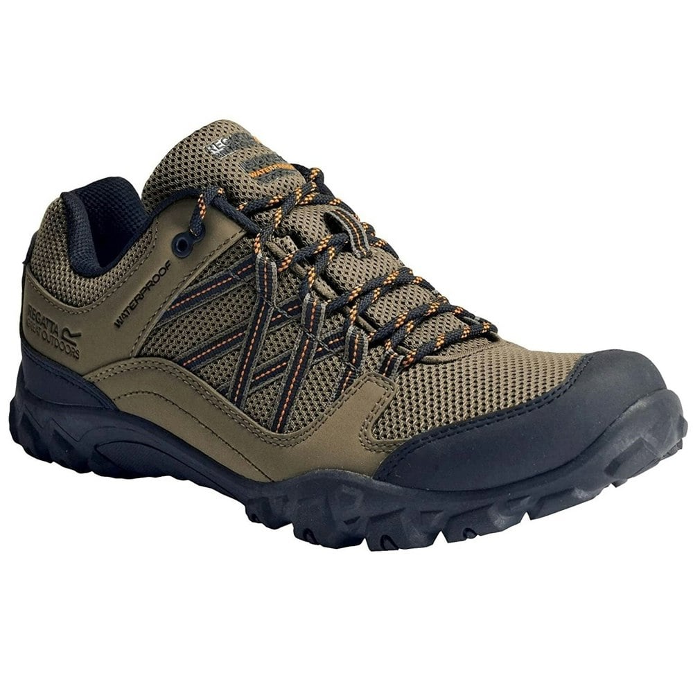Regatta Men's Edgepoint III Low Rise Hiking Shoes - Gold Sand/Flame Orange