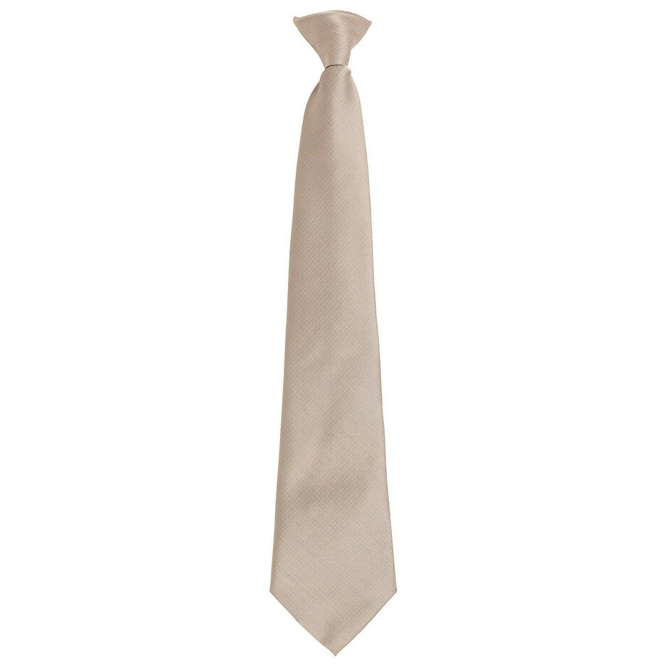 Premier Unisex Adult Colours Fashion Plain Clip-On Tie - Khaki - Khaki - One Size