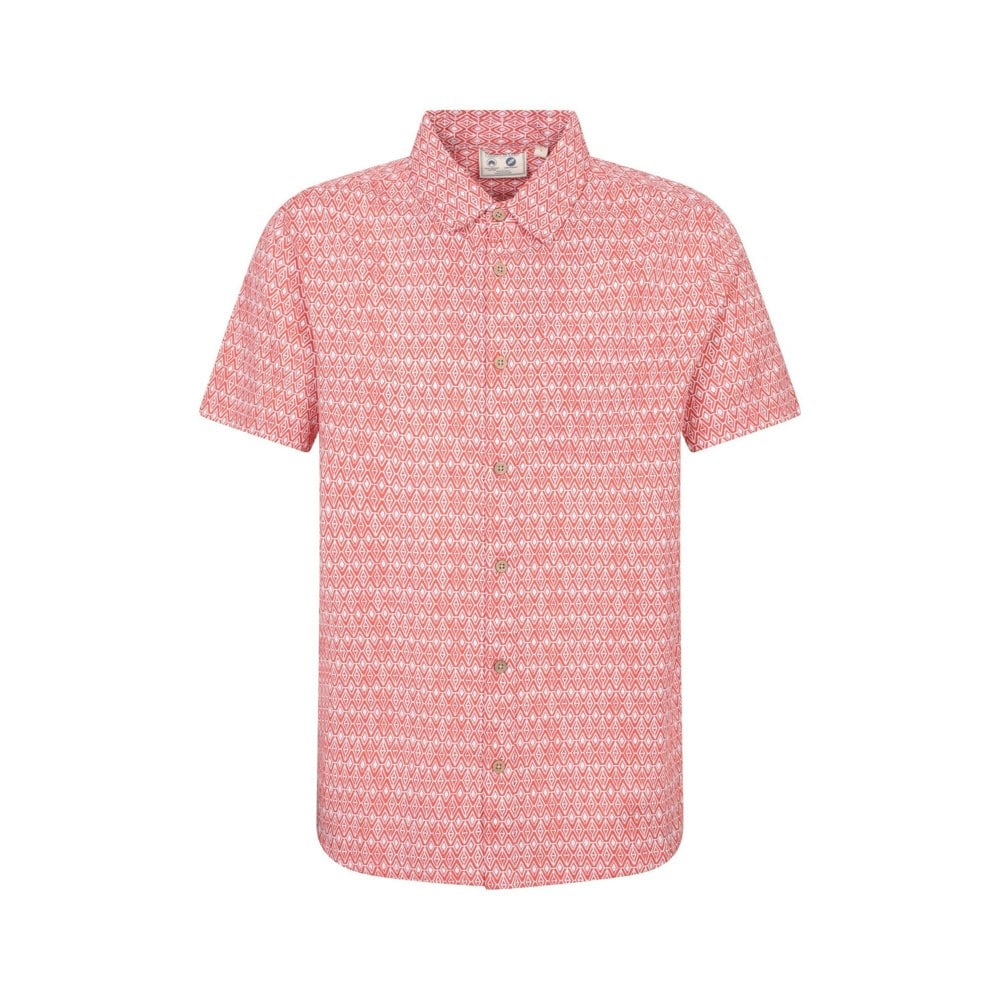 Mountain Warehouse Mens Preston Illustration Shirt - Fiery Coral