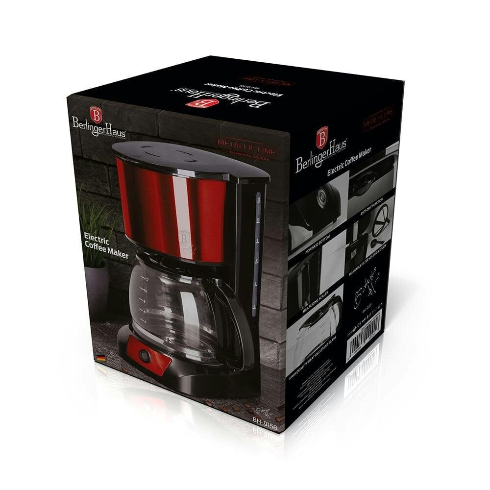 Berlinger Haus Filter Coffee Machine BH-9158 Burgundy Collection
