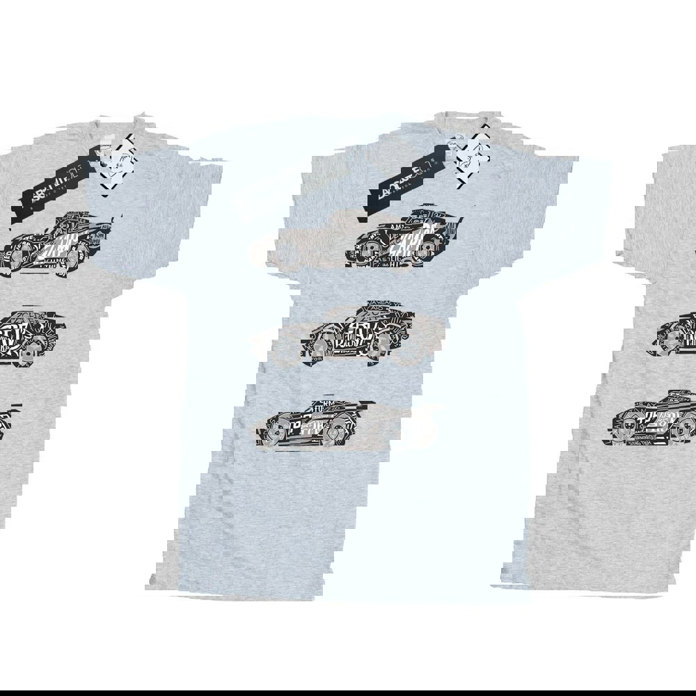 Disney Mens Cars Text Racers T-Shirt - Sports Grey