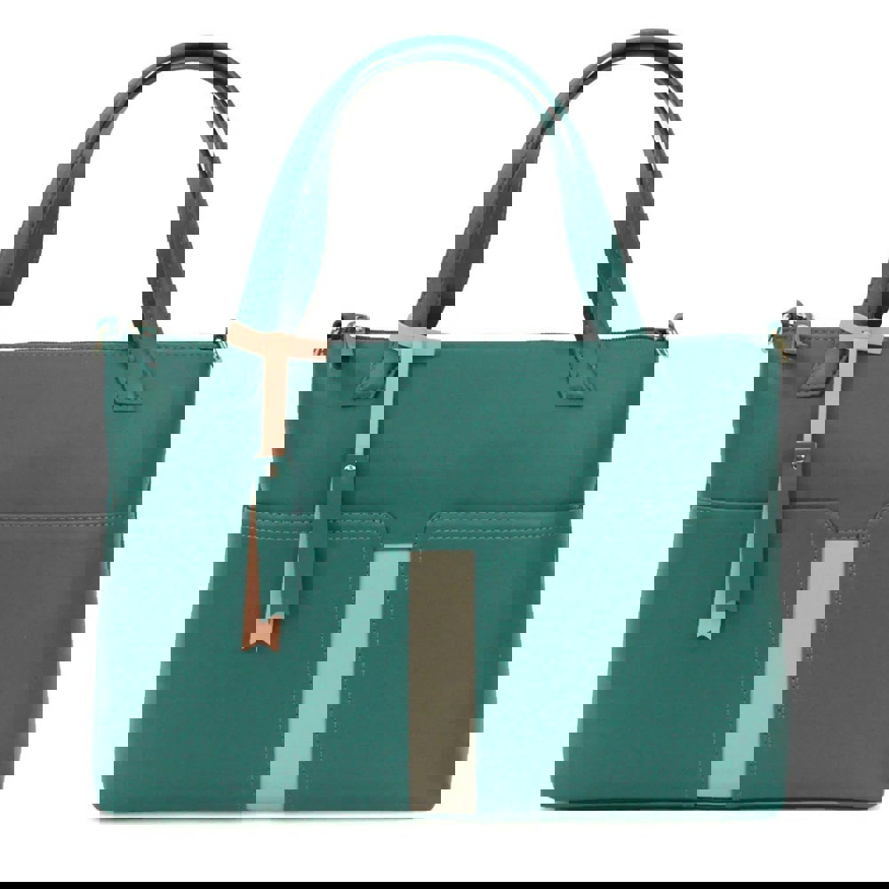 Eastern Counties Leather Verity Leather Handbag - Aqua Blue