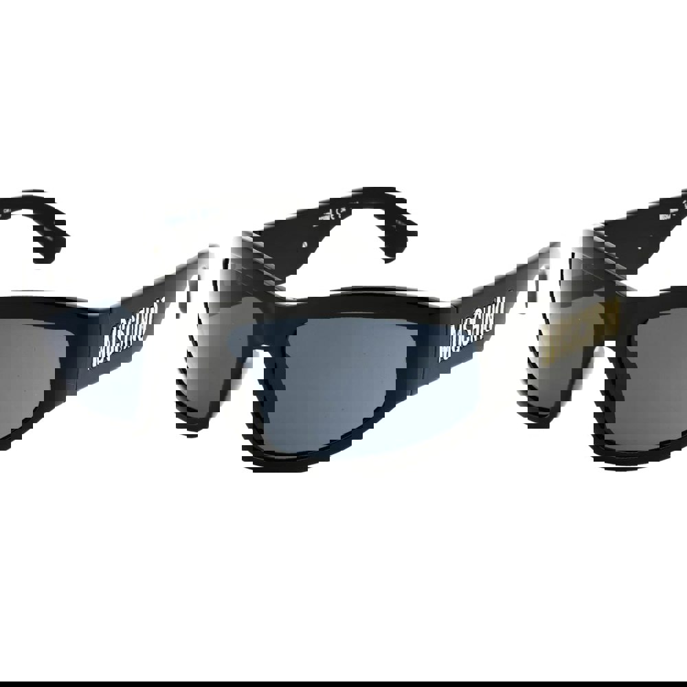 Moschino Grey Lens Bold Logo Black Sunglasses One Size
