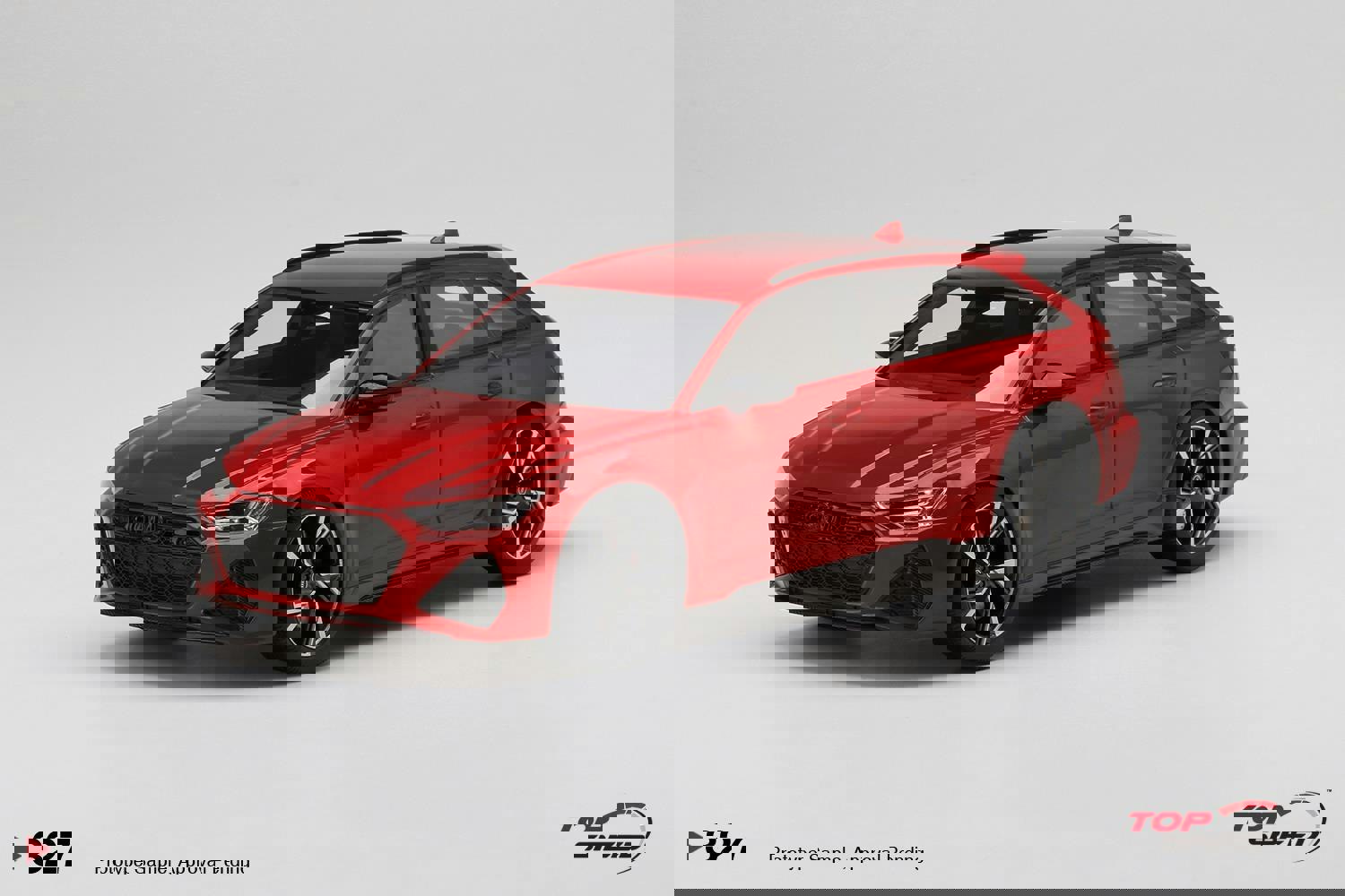 TSM Audi RS6 Avant Carbon Black Tango Red 1:18 Scale TSM TS0327