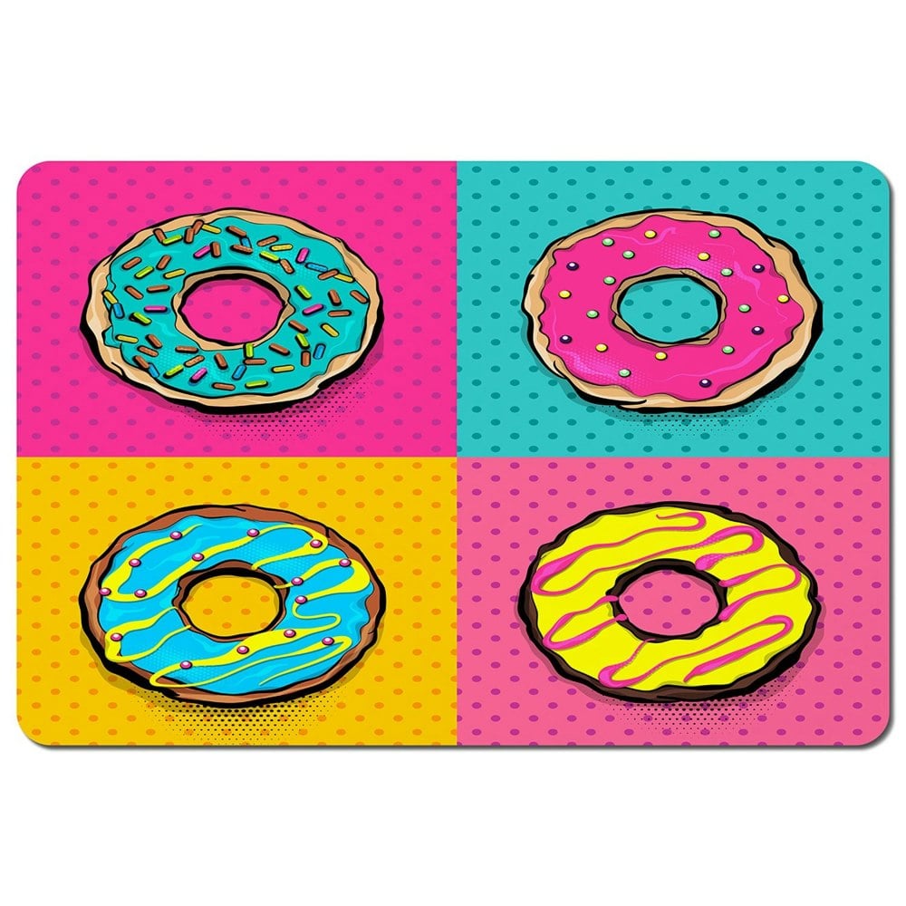Benjamin Tate Design Set doughnut sweet food, donut cartoon pop art style (Placemat)