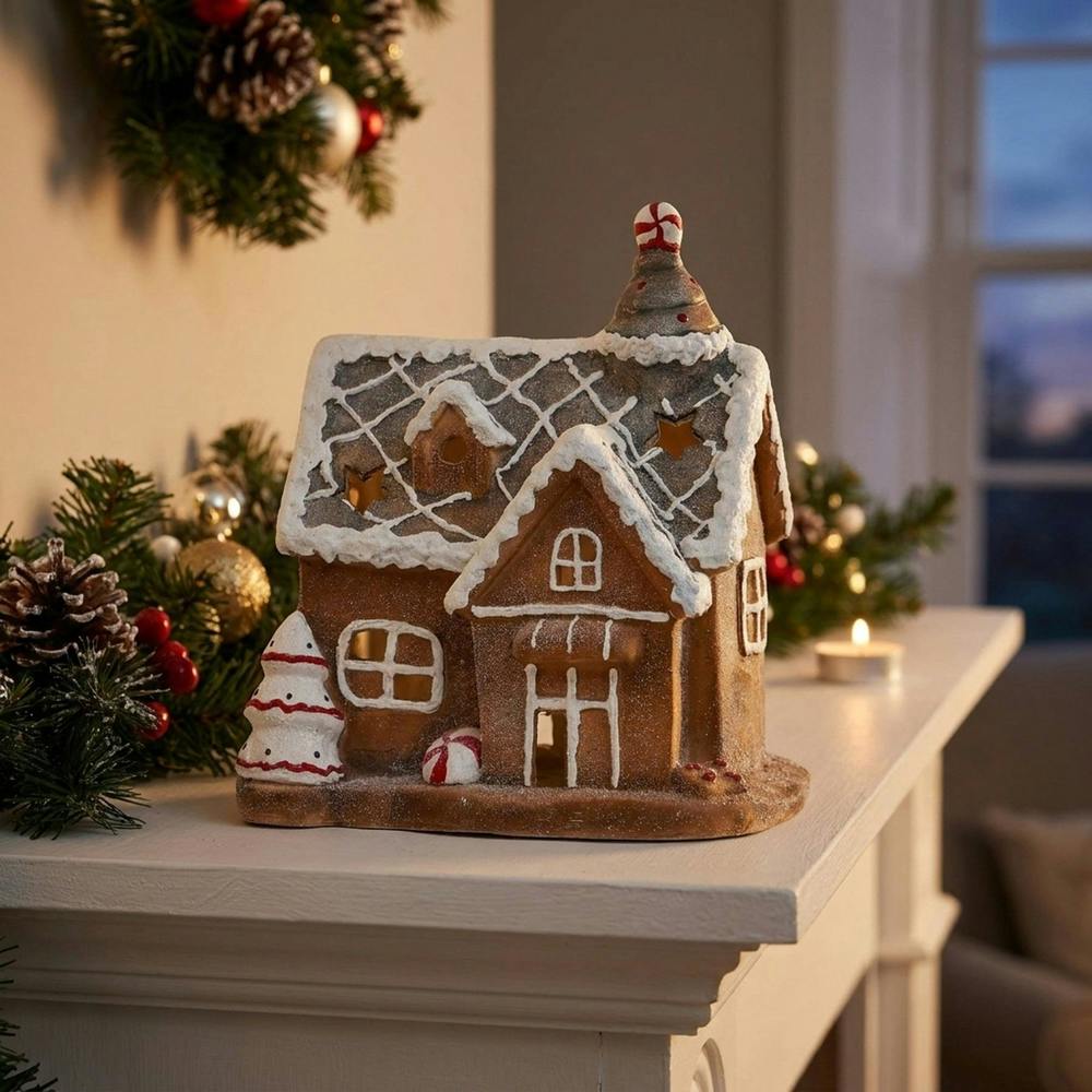 Garden Greatness Light Up Gingerbread House Ornament