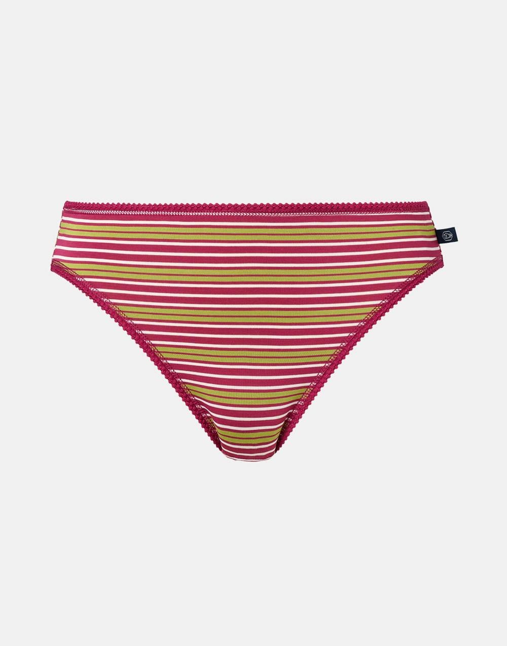British Boxers Women's Bamboo High Leg Knicker – Sugar Cane Stripe