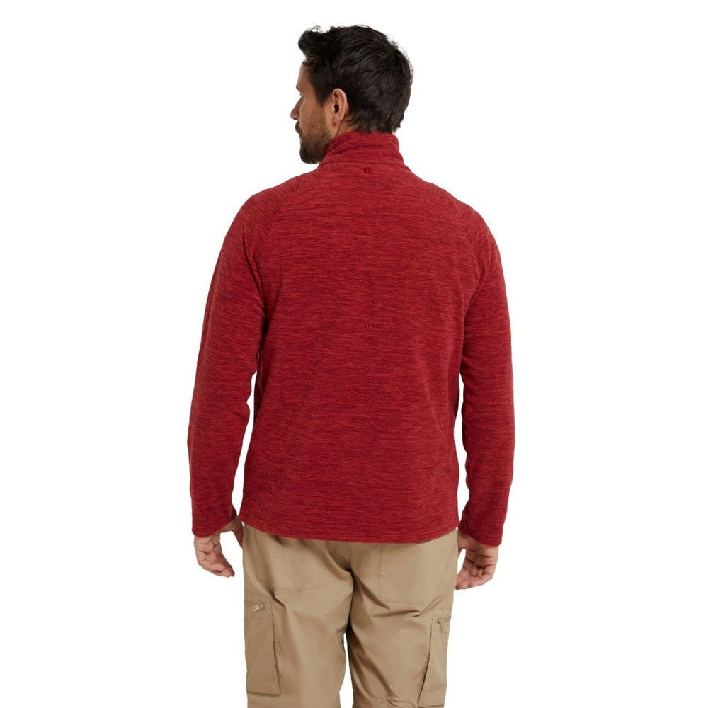 Mountain Warehouse Mens Snowdon II Fleece Top - Dark Red