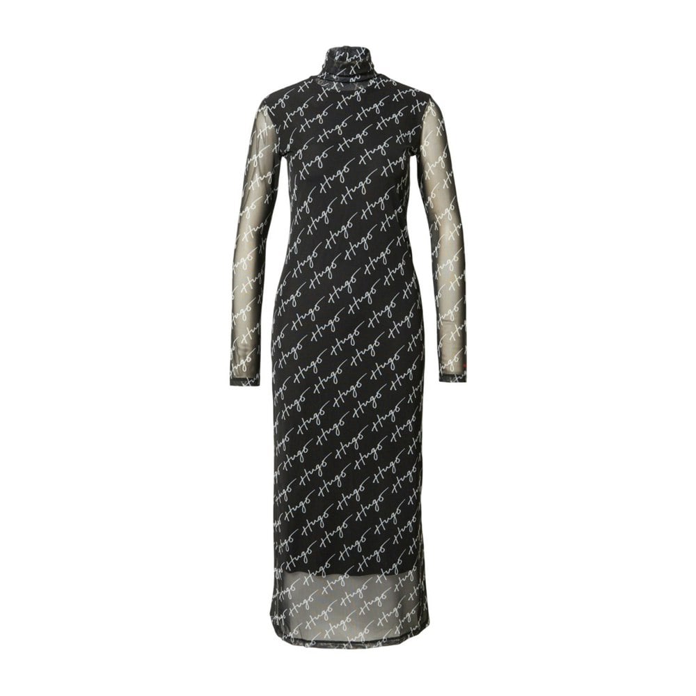 Hugo Womens/Ladies Neshy Dress - Black/White
