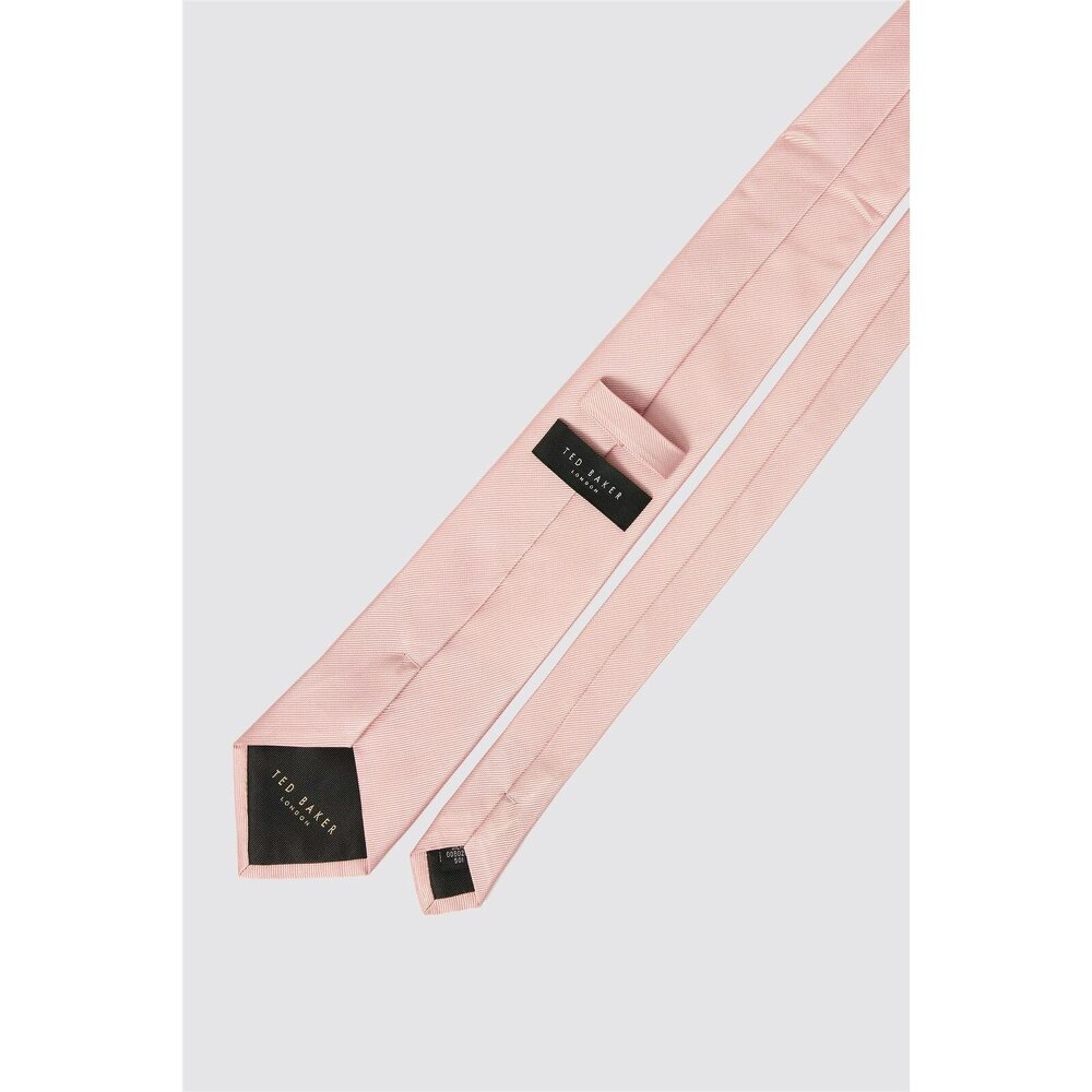 Ted Baker Dusky Pink Silk Twill Tie