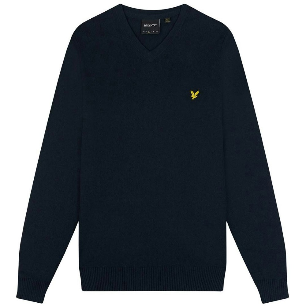 Lyle & Scott Cotton Merino Pull-over Jumper - Dark Navy